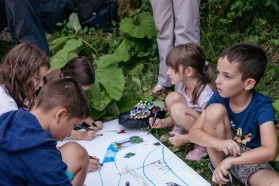 Children were also encouraged to join the protest and were eager to take part.